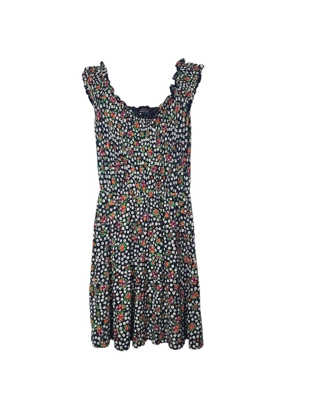 Topshop Smocked Floral Sleeveless Dress 2